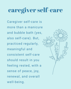 caregiver self-care
